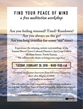 Find Your Peace of Mind: A Free Meditation Workshop